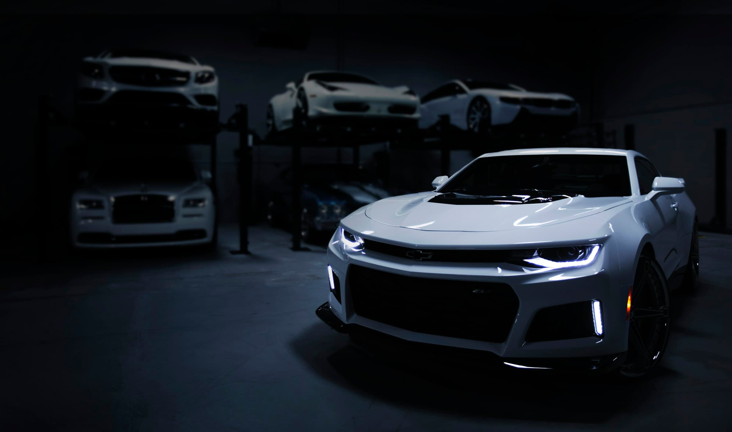 Luxury vehicle showroom